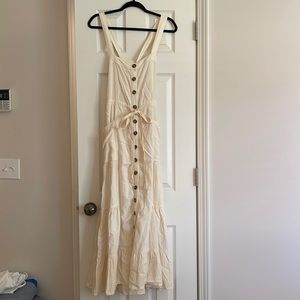 Free People cream maxi dress